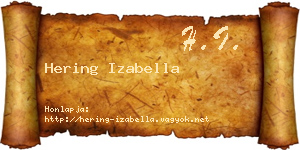 Hering Izabella névjegykártya